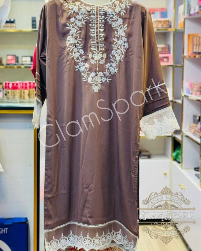 Cherry Georgette Kurti-Nude