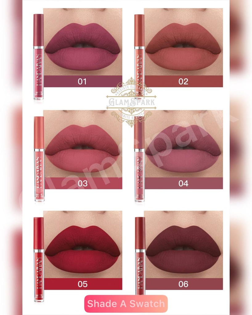 Handaiyan Matte Liquid Lipstick Set -6 Pcs