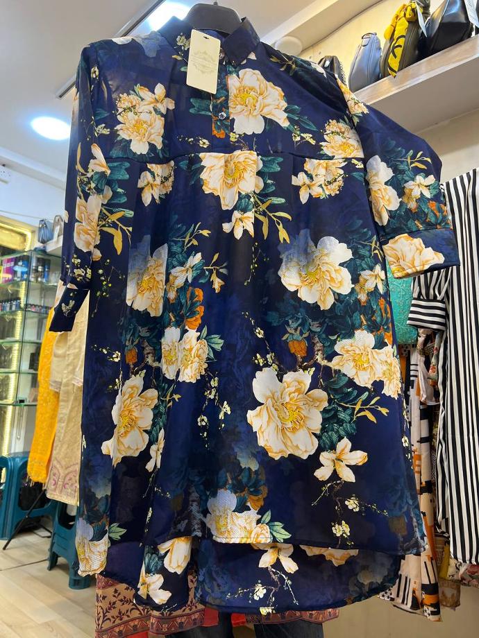 Orchid Neavy Blue Short Frock Tops